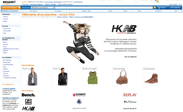 Home page apparel
