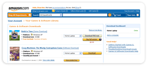 Download your games and software