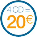 4 CD = 20 euros