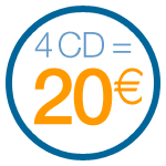 4 CD = 20 euros