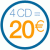1 CD = 6,99 euros, 4 CD = 20 euros