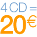 4 CD = 20 euros*