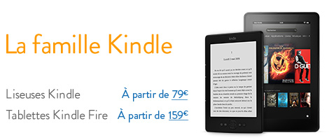 La famille Kindle, liseuses et tablettes