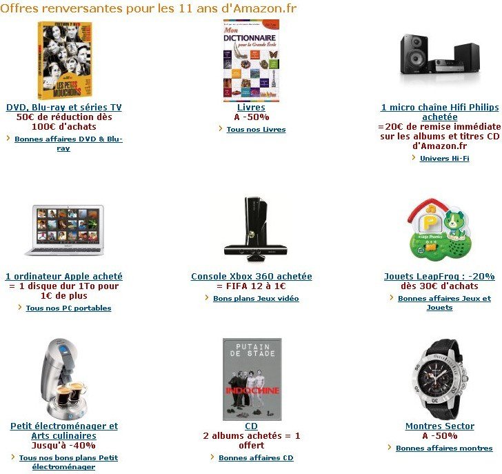 Amazon célèbre ses 11ans