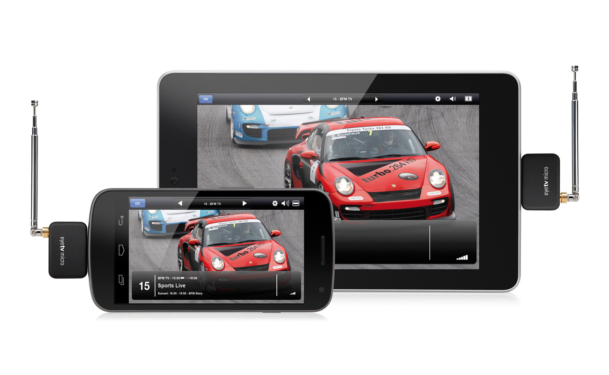 Elgato Eye TV Micro Tuner TNT pour Tablette et Android Smartphone Noir