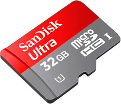 SanDisk Mobile Ultra microSDHC Memory Card (32GB*) Product Shot