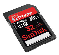 SanDisk Extreme SDHC UHS-I Memory Card