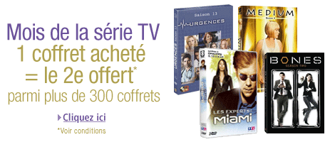 Mois de la s�rie TV : 1 coffret achet� = le 2e offert*