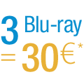 3 Blu-ray = 30 euros*