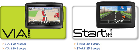 Tomtom VIA et START