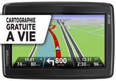 Conduisez toujours avec la carte la plus récente. Arrivez plus rapidement à destination avec la cartographie GRATUITE à vie.