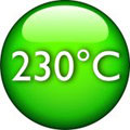 230&deg;C professional temperature