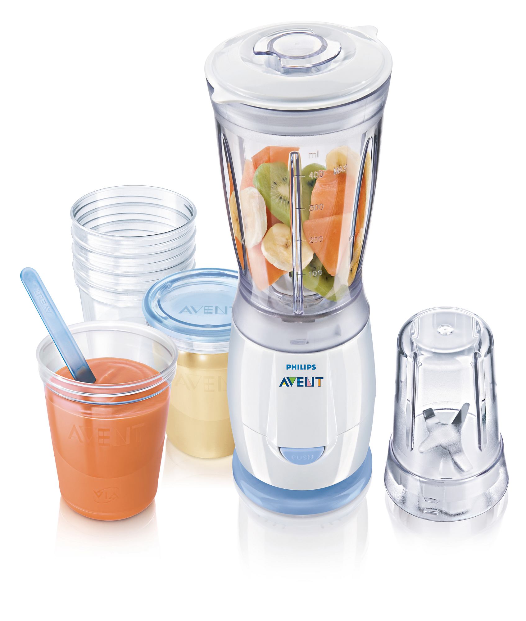 Philips AVENT Blender 220W 6 Pots de Conservation Livret