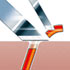 Dual blade system lifts hair to cut comfortably and close