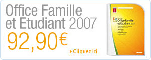 Office 2007 Famille et �tudiants � 92,90 euros