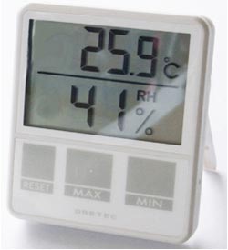DRETEC デジタル温湿度計 ホワイト O-214WT
