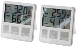 DRETEC デジタル温湿度計 ホワイト O-214WT