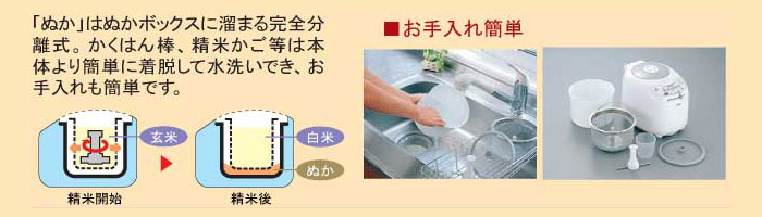 TWINBIRD 精米御膳 家庭用コンパクト精米機 ホワイト MR-D720W