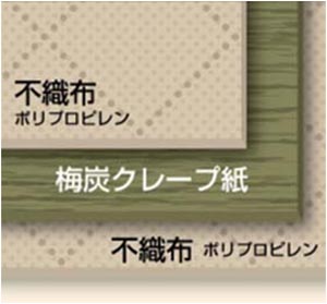 中身が見える 消臭梅炭 角型収納袋(衣類整理用)