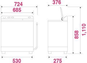 Haier+4.0kg�񑅎�����@+�z���C�g JW-W40D(W)