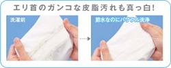 洗濯前と洗濯後の比較イメージ図