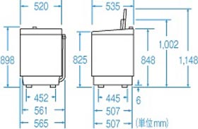 SHARP 6Kg 全自動洗濯機 ピンク系 ESGE60LP