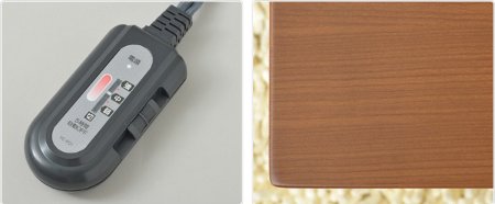 HeartHeat 平面パネルヒーター付家具調洋風こたつ(75cm正方形)電子リモコン付 ダークブラウン WSY-SP75(DB)