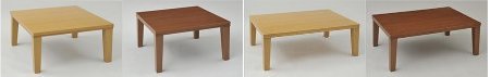 HeartHeat 平面パネルヒーター付家具調洋風こたつ(75cm正方形)電子リモコン付 ダークブラウン WSY-SP75(DB)