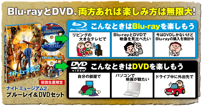 ナイト ミュージアム2 ブルーレイ＆DVDセット 〔初回生産限定〕