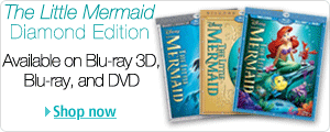 The Little Mermaid: Diamond Edition Blu-ray 3D, Blu-ray and DVD