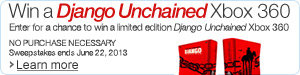 Amazon.ca Sweepstakes: Enter for a Chance to Win a Limited Edition Django Unchained Xbox 360