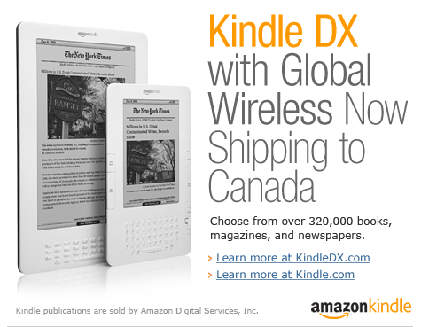 Kindle DX with Global Wireless Now Shipping to Canada
