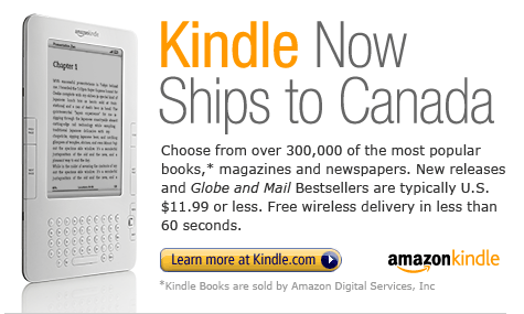 Kindle with Global Wireless Now Shipping to Canada
