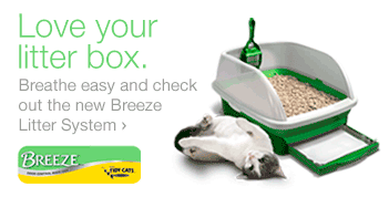 Purina Breeze - Love your litter box. Breathe easy and check out the new Breeze Litter System.