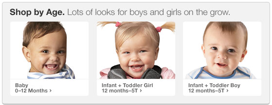 Shop by Age. Lots of looks for boys and girls on the grow