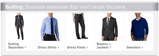 Suiting. Suiting Separates Dress Shirts and Pants Blazers and Jackets Sweaters