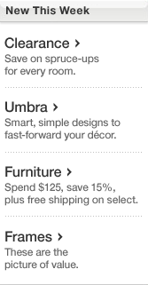 New This Week in Clearance Umbra Furniture and Frames