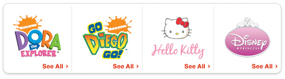 Dora the Explorer Go Diego Go Hello Kitty and Disney Princess