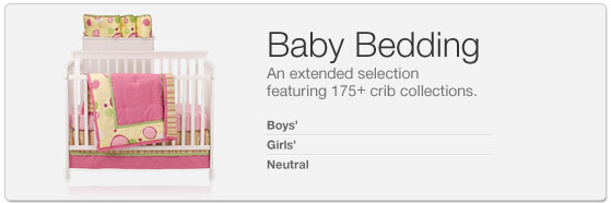 Baby Bedding. An extended selection featuring over 175 crib collections