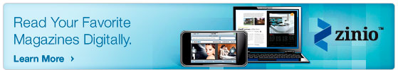 Read your favorite magazines digitally.Zinio