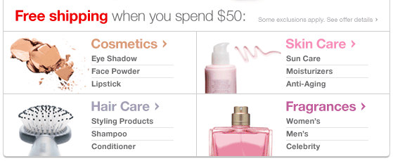 Free shipping when you spend 50 dollars