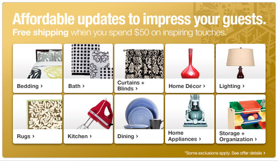 Free shipping when you spend 50 dollars on select