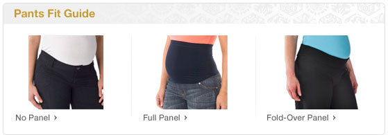 Pants Fit Guide. No Panel. Full Panel. Fold-Over Panel