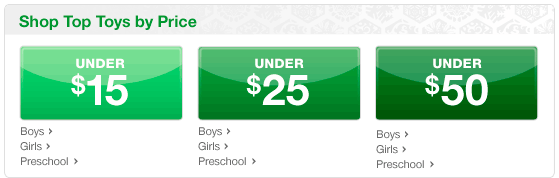Shop Top Toys for Boys, Girls and Preschool by Price.