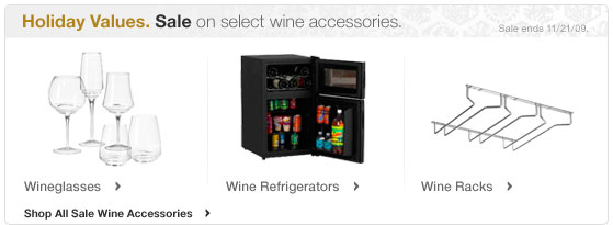 Holiday Values.Sale on select wine accessories.3 items shown