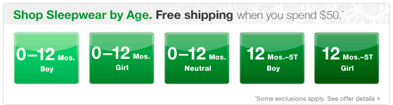 Shop Sleepwear by Age. Free shipping when you spend 50 dollars.