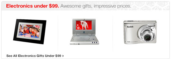 Electronics under 99 dollars.3 Electronics items shown
