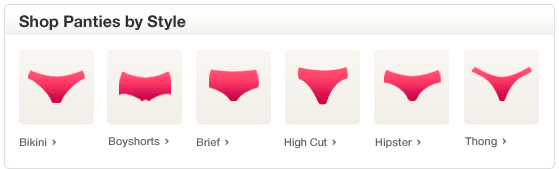 Shop Panties by Style.6 styles shown
