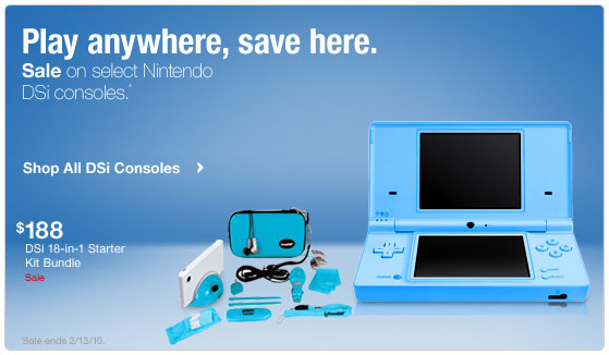 Play anywhere save here. Sale on select Nintendo DSi consoles. Shop All DSi...