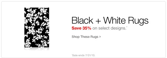 Black and White Rugs. Save 35 percent on select designs. Shop These Rugs